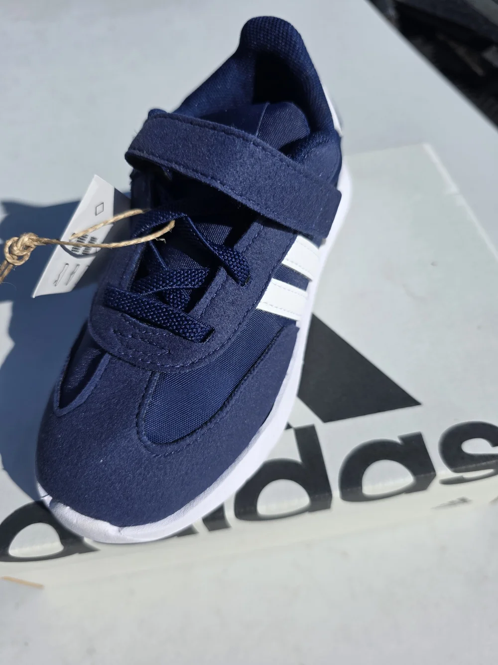 adidas Kids Navy Blue Velcro Athletic Sneakers